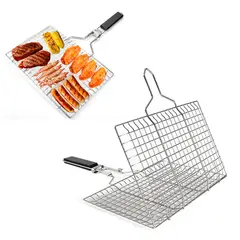 GENERICO - Parrilla Plegable Asadora Portátil Con Mango Para Manipular