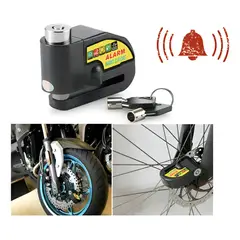 GENERICO - Traba Disco Alarma Bite Moto Full 2 Llaves Reforzado Potente