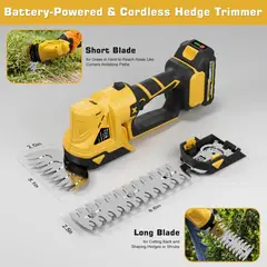 GENERICO - Cortasetos Podadora De Cesped Brushless Inalambrica 2 Bateri