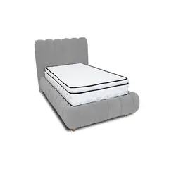 GENERICO - Combo Basecama Praga Modular Gris 200 King mas Espaldar