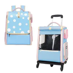 PETS - Mochila Transportadora con Ruedas Carrito Mascotas Perros y Gatos + Obsequio
