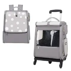 PETS - Mochila Transportadora con Ruedas Carrito Mascotas Perros y Gatos + Obsequio