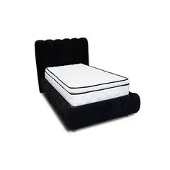 GENERICO - Combo Basecama Praga Modular Negro 200 King mas Espaldar