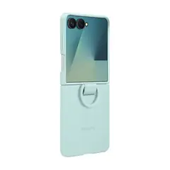 SAMSUNG - Silicone Ring Case Compatible con Galaxy Z Flip7 Verde Menta