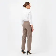 LEC LEE - Pantalón de Pana para Mujer Corte Recto Straight Fit Marrón Chocolate 14Verde