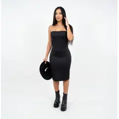 VIA7 - El Vestido Negro que Todas Quieren Strapless Power