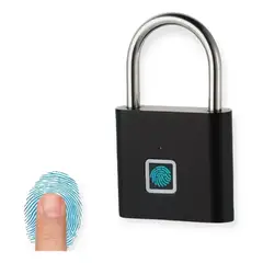 GENERICO - Candado Inteligente Con Lector Huella Digital Recargable Usb