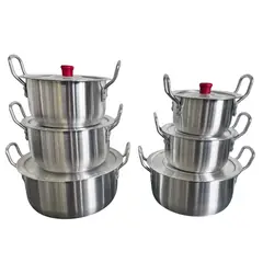 GENERICO - JUEGO DE OLLAS X6 TAPA GRIS