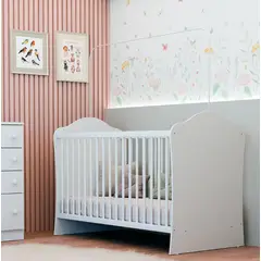 AKIVOY - Cuna Dulces Sueños + Colchon Color blanco