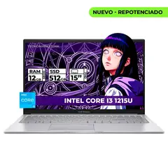 ASUS - PORTATIL INTEL CORE I3-1215U 12GB RAM 512GB SSD 15 FHD