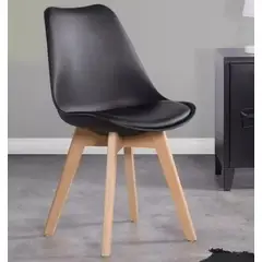 GENERICO - Sillas Eames Acolchada Negra