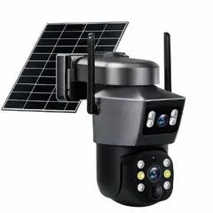 GENERICO - Camara Con Panel Solar Doble Lente 4G