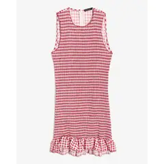 SEVEN SEVEN - Vestido Mini Ajustado Cuadros Para Mujer Rojo