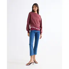 SEVEN SEVEN - Jean Flare Oscuro Para Mujer Azul