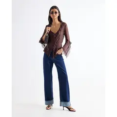 SEVEN SEVEN - Jean Straight Tono Claro Para Mujer Azul