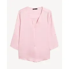 SEVEN SEVEN - Blusa Cuello V Mangas Ajustables Para Mujer Rosado