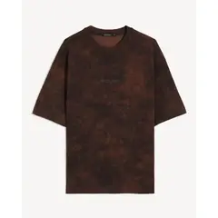 SEVEN SEVEN - Camiseta Oversize De Efecto Lavado Para Hombre Vino