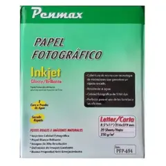 GENERICO - PAPEL FOTOGRAFICO CARTA ADHESIVO POR 20 HOJAS