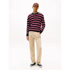 TOMMY HILFIGER - Tenis azul The Greenwich Essential de Cuero
