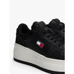 TOMMY HILFIGER - Tenis negro retro de plataforma