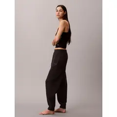 CALVIN KLEIN - Jogger negro de estar en casa - Cotton Terry