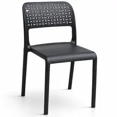 GENERICO - Silla Plástica Moderna Resistente Interior Exterior Diseño Ergonómico Liviana Fácil Limpieza