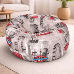 DORMIPUFF - Puff Redondo Estampado Gigante Silla Lona