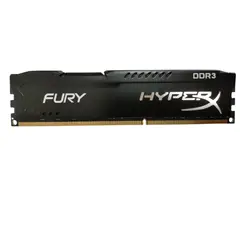 KINGSTON - Memoria Ram FURY HYPERX Gamer Ddr3 8 Gb 12800-1600 Mhz Para PC NEGRA