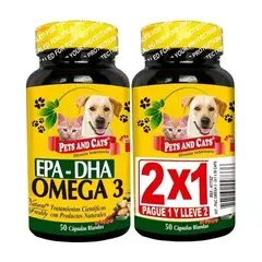 NATURAL FRESHLY - Omega 3 Perros Cápsulas Blandas Dha Epa X2 Frascos 50u