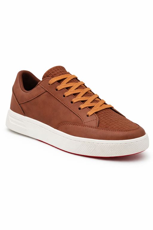 Imagen de Tenis Hombre Casual Suela Roja Liviano Comodo Bicolor-Miel