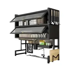 GENERICO - Escurridor Platos Cocina Con Gabinete Doble Zebbris Organizador