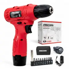 PROTOOL - Taladro Atornillador 15nm Inalámbrico 1 Bateria 3/8