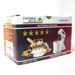 UNIVERSAL ROYAL - Batidora De Pie 7 Velocidades 1.5L 150W Blanca