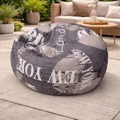 DORMIPUFF - Puff Silla Redondo Diseño NY Lona