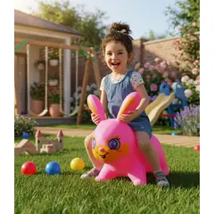 INFANTILES CAJUROMIX - Conejito Saltarín Inflable Ref-334 Rosa