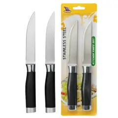 GENERICO - Set De Cuchillos 2 Piezas 22.5 cm Acero Inoxidable Corte Preciso Cocina Profesional