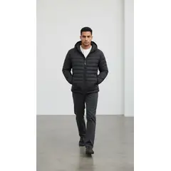 ABC JACKETS - Chaqueta impermeable termica con capucha removible