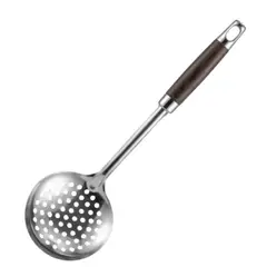GENERICO - Cucharón Colador Metálico Acero Inoxidable 34cm Cocina Profesional Resistente Multiuso