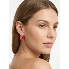 FRIOLENTA - Candongas en Miyuki Aretes Tejidos a Mano - Rosado