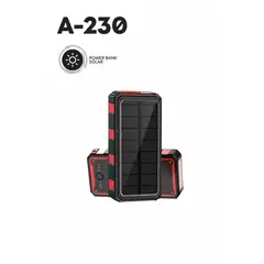 GENERICO - Power Bank Solar 25.000mAh Rugerizado Carga Rápida USB Dual