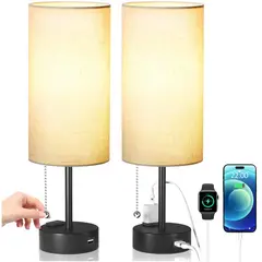 ONE PIXEL - Combo De Lamparas De Mesa Nocturna Para Habitación Con USB X2 UND