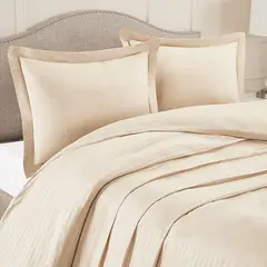 GENERICO - Duvet Cover Forro De Plumon Doble Azul Petroleo Sateen Stripe.