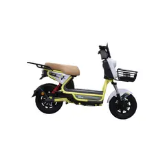 EVOBIKE - Bicicleta Eléctrica URBEX 48kmh color BLANCO AMARILLO 350W Batería Extraíble