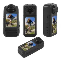 GENERICO - Cámara Mini Tipo Pulgar 2.7K Doble Cámara con Pantalla HD