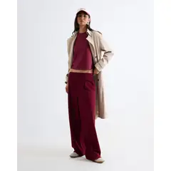 SEVEN SEVEN - Pantalón Sudadera Encauchada Para Mujer Crema