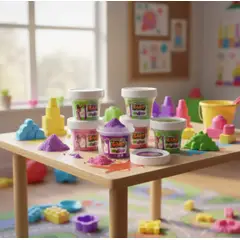 INFANTILES CAJUROMIX - Arena Mágica Moldeable Infantil Sensorial Pack x6