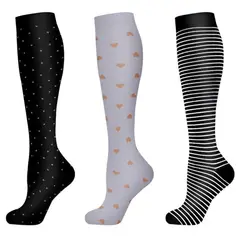 GENERAL - Medias de Compresion Unisex 15-20 Mmhg Deportiva Set x 3