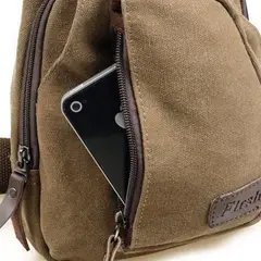 GENERAL - Bolso Mochila Militar Vintage Oxford Hombre Mujer