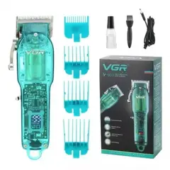 VGR - Máquina Afeitadora Cortadora De Cabello Inalámbrica Recargable Profesional Potente VGR-660