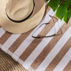 DISTRIHOGAR - Toalla De Playa 100% Algodón 510 gr Rayas 90 x 180 cm